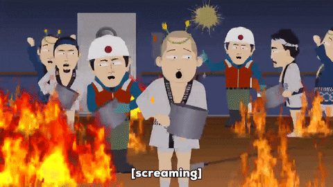 fire screaming GIF by South Park 