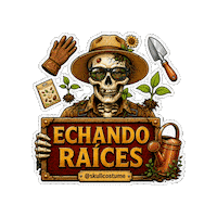 Skull Flores Sticker