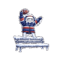 Freezing Super Bowl Sticker