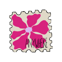 atelje stamp postcard anywhere atelje Sticker