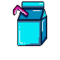 gvart pixel retro drink blue Sticker