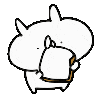 usagi_teikoku bread うさぎ ごはん 食べる Sticker