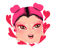 In Love Hearts Sticker
