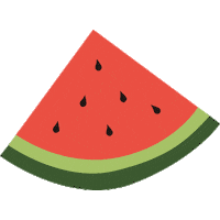 Pastèque Sticker by Julie Pokawa