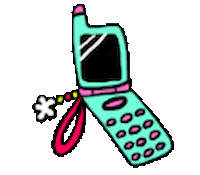 calpico illustration pop gal mobilephone Sticker