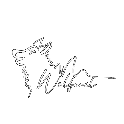 Lettering Wolf Sticker
