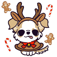 Dog Santa Sticker