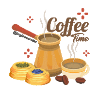 englishathome coffee cafe bom dia english Sticker