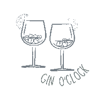 carolinedaudt drinks clock cocktails gin Sticker