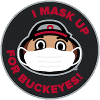Ohio State Wear A Mask Sticker by Ohio State Athletics
