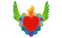 Heart Fire Sticker