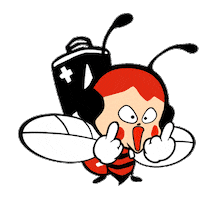 Peebeez red fuck fuck you bee Sticker