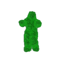 Green Monster 3D Sticker by willweg.at