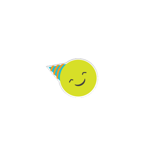Happy Birthday Smile Sticker by DigiOutsource