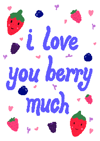 pinkartmachine love i love you berries Sticker