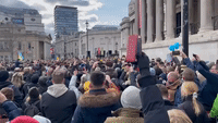 Musicians Play Ukrainian National Anthem in Trafalgar Square