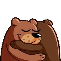 DoomDesign love hug bear peace Sticker