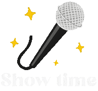 Show Time Mic Sticker