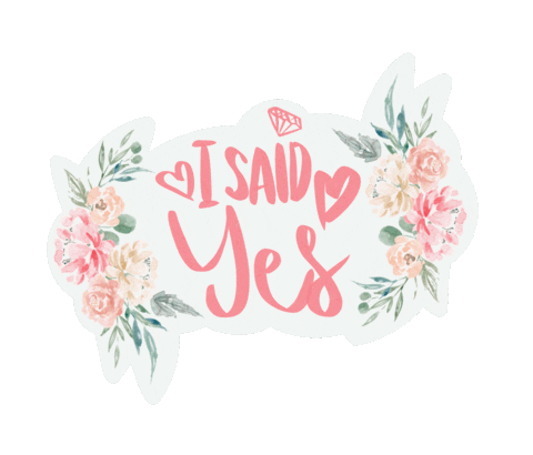 Engage I Said Yes Sticker