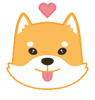 Shiba Inu Love Sticker