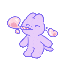 purple_cat_0819 love heart valentines day 愛心 Sticker