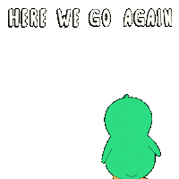 Here We Go Again Sticker by Abster