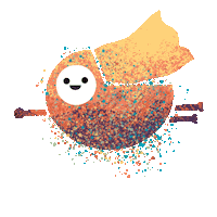Superbohater Sticker by pomelody