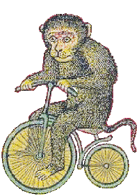 Tsungel monkey bicycle tsungel Sticker