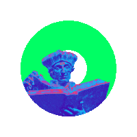 Erasmusalumniclub purple circle flip learning Sticker