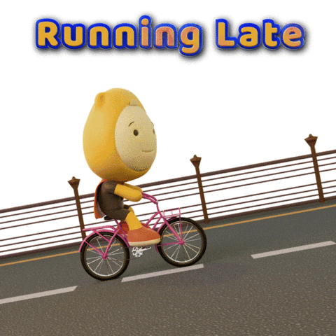 Running Late On My Way Sticker by Gumazing