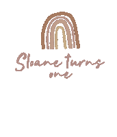 shellar850 rainbow sloane first birthday shellar Sticker