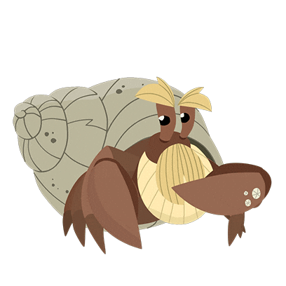 Hermit Crab Animation Sticker by Puffin Rock