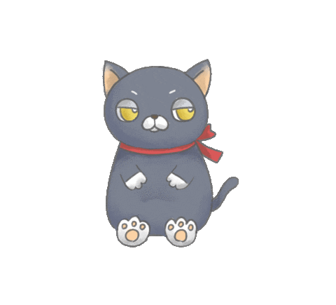 ramisutoy giphyupload cat blackcat 貓 Sticker