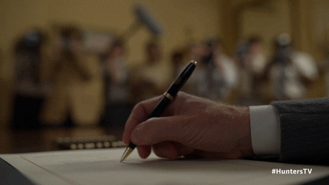 Signing Amazon GIF by Hunters