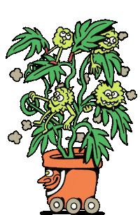 Happy Plant Sticker by Killer Acid