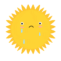 vickybarone sad sun crying cry Sticker