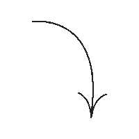 Curved Arrow Sticker by JUDY