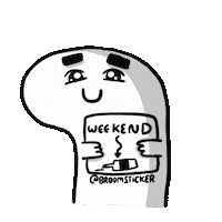 Weekend Broomstick Sticker