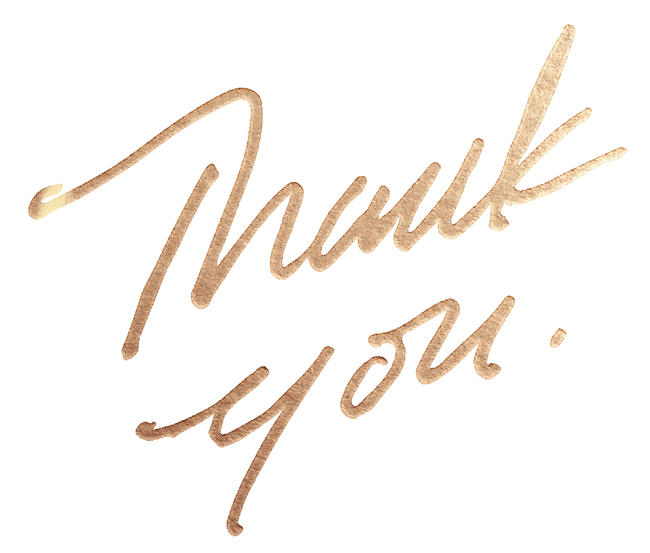 Gold Thank You Sticker by Cera Official