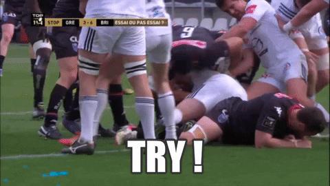 try essai GIF by FCG Rugby