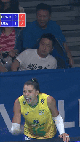 Happy Brazil GIF by Volleyball World