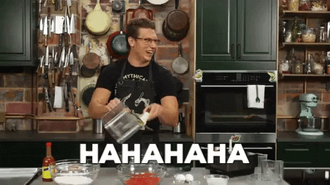 diakonos giphygifmaker laugh cooking link GIF