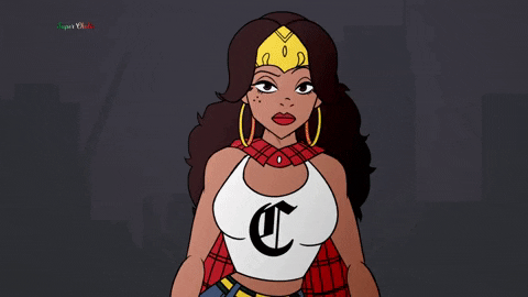 SuperChola giphygifmaker animation superhero latina GIF