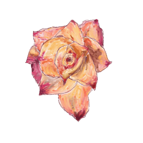 AineRaffertyArt flower burgundy flower Sticker