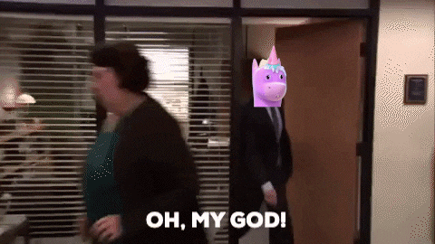 CryptoUnicorns giphyupload excited nft the office GIF