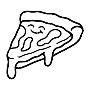 Pizza Doodles Sticker