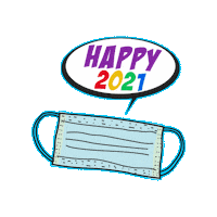 Happy New Year Mask Sticker by TOSOC