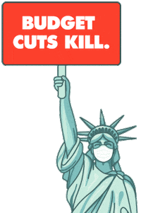 Statue Of Liberty Virus Sticker by INTO ACT!ON