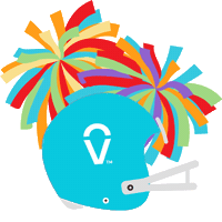 Football Pompoms Sticker by Vanilla Gift