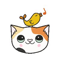 Happy Calico Cat Sticker by Cat & Raven